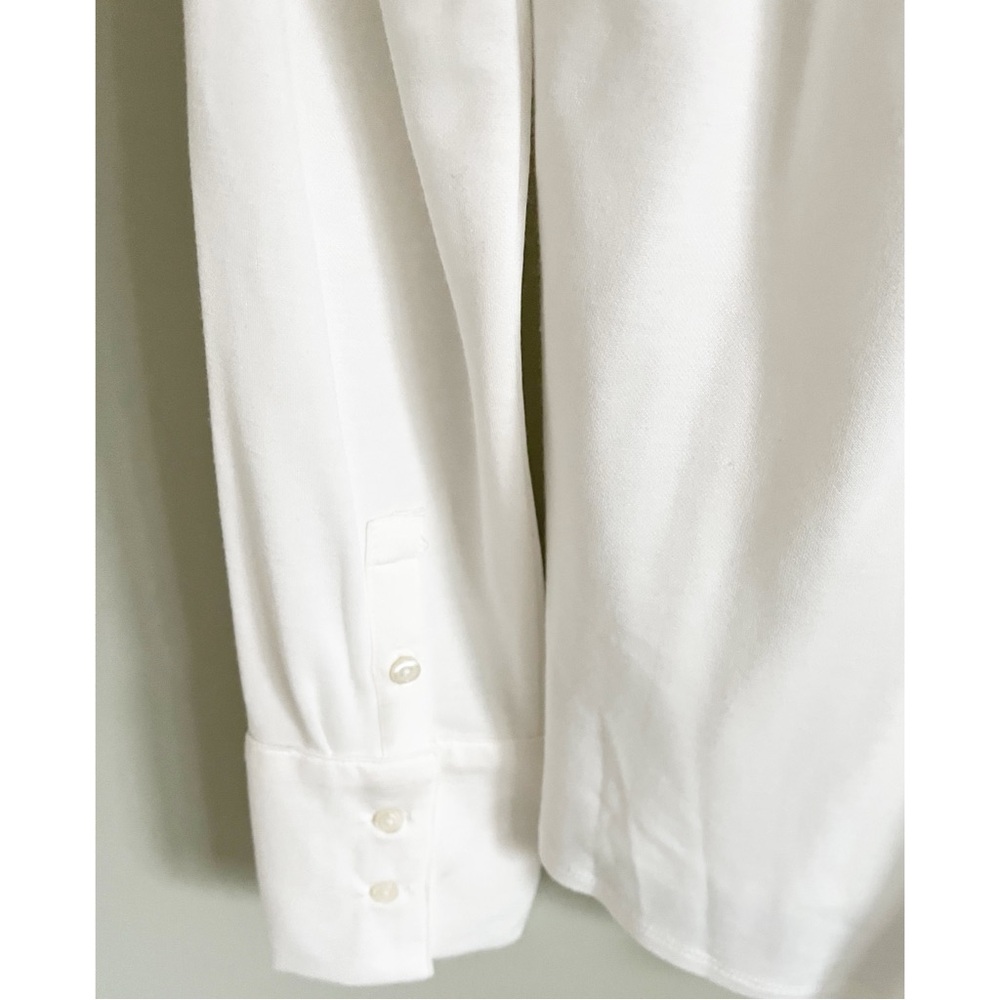 Elie Tahari ivory color silky button down shirt NWT - Picture 4 of 8